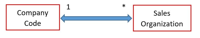 sap sales organization relationship with company code