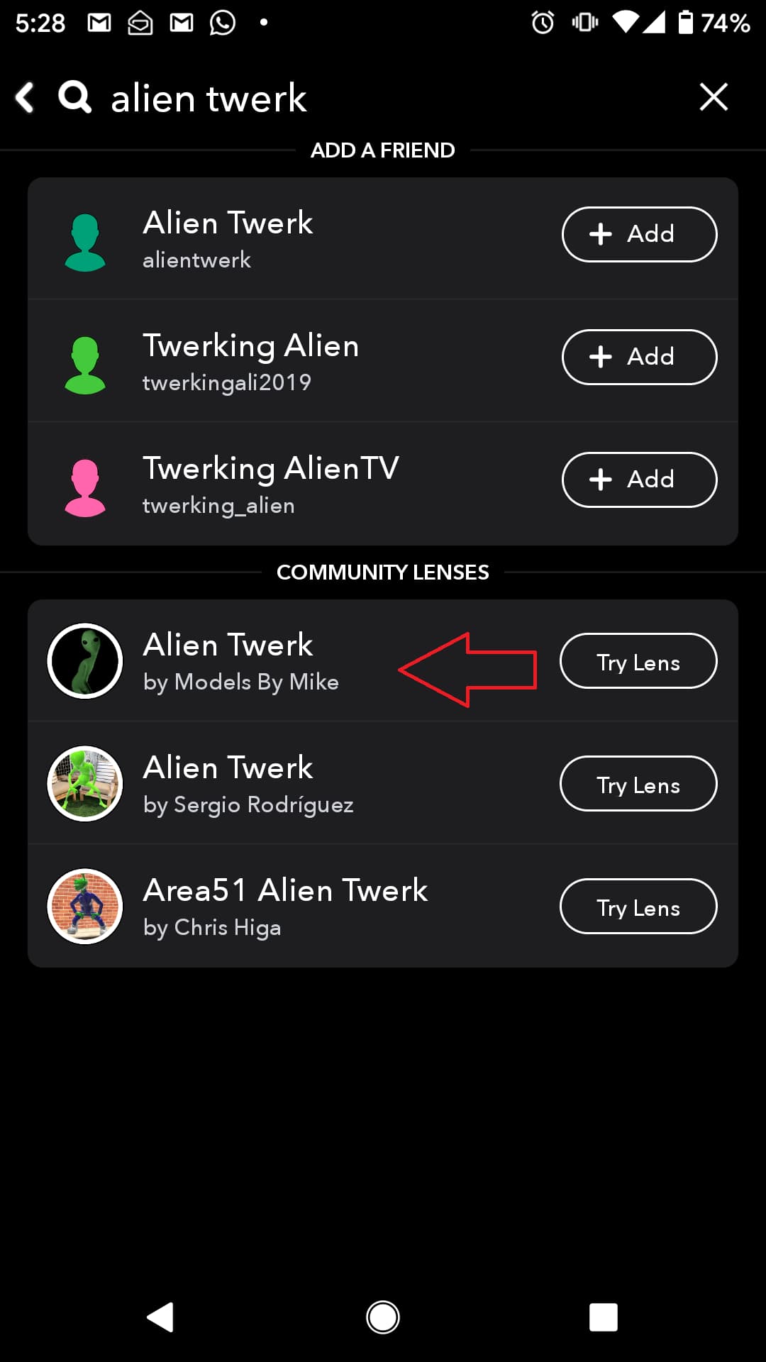 Alien Twerk Snapchat Lens & Alien Voice filter - Ava's