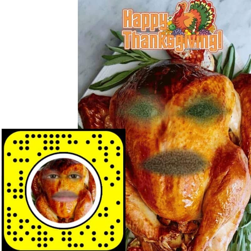 Thanksgiving filter on Snapchat