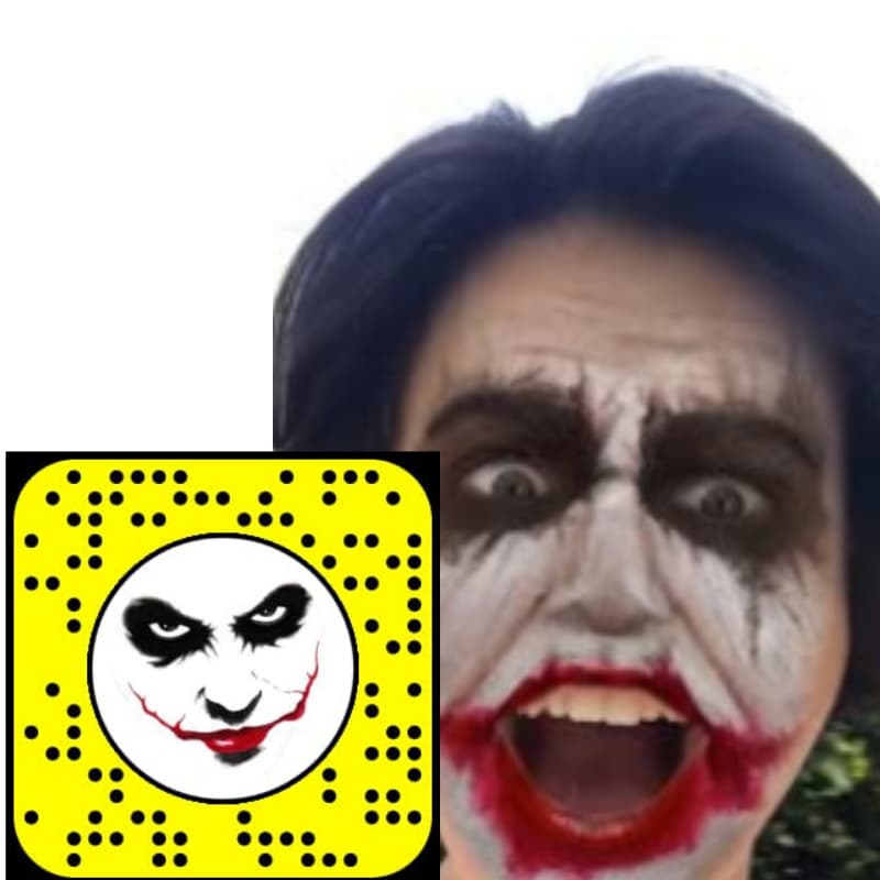 joker snapchat lens