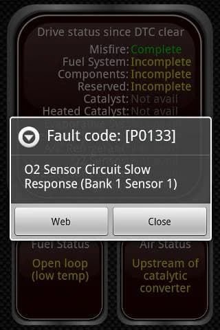 torque lite app fault code sample