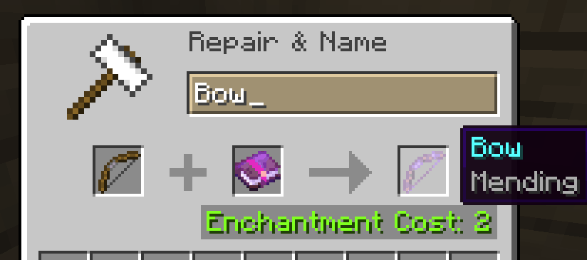 Minecraft Best Bow Enchantments mending