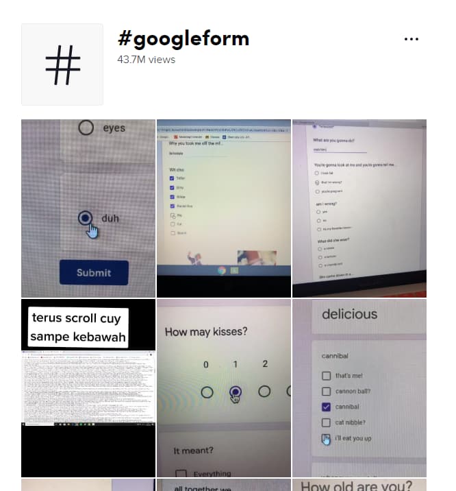 tiktok google forms