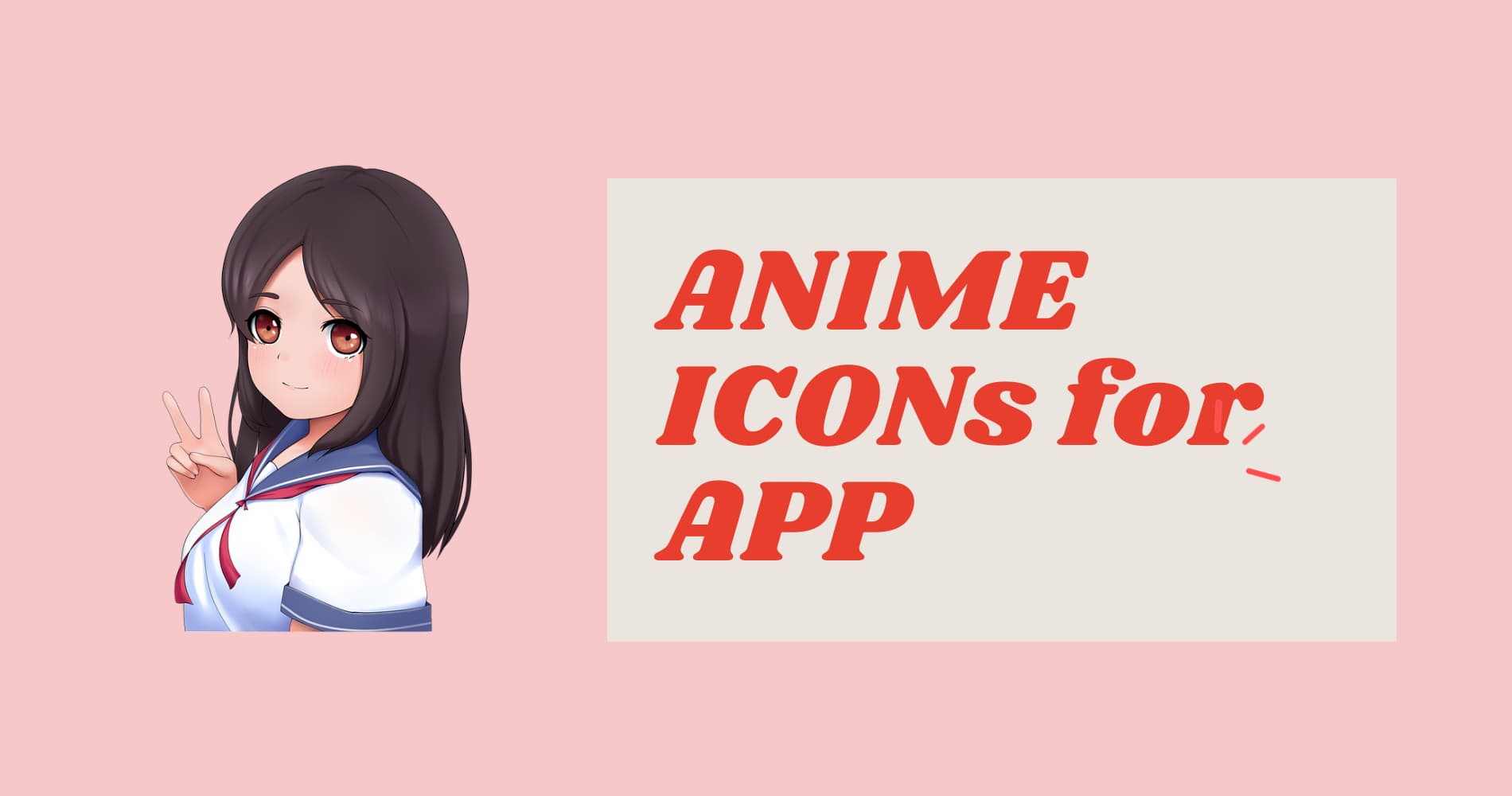 Anime app icons for iPhone and Android
