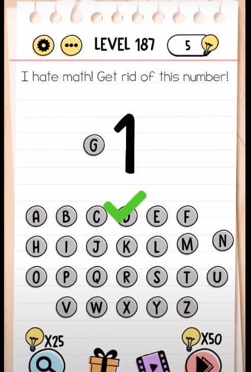 I hate math! Get rid of this number brain test solution