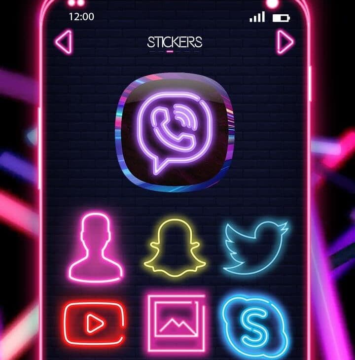 neon app icons
