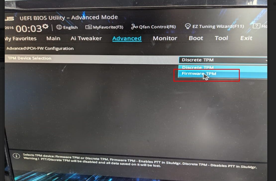 How to Enable TPM 2.0 on the ASUS ROG STRIX Z370-E (Series) GAMING Motherboard.